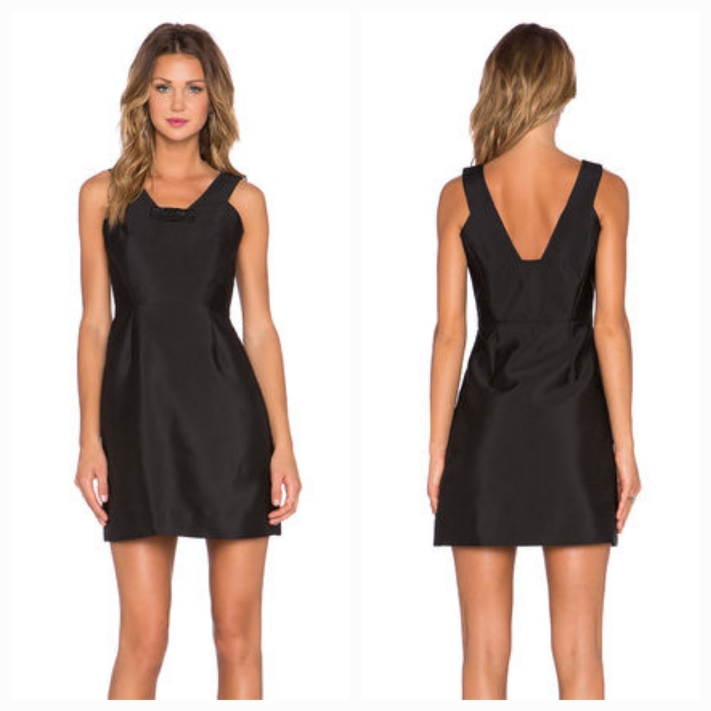 Kate Spade Black Cocktail Dress Size 10 Sparkle BowTie